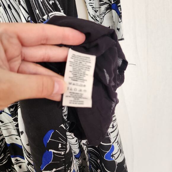 Free People First Kiss maxi dress Size XS Romantic Blue White Black Western - Picture 9 of 12